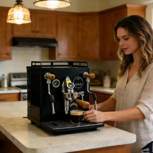 Máquina de Espresso Comercial Semiautomática E61 con Bomba Rotativa Importada y Calderas Dobles - Product Image 3