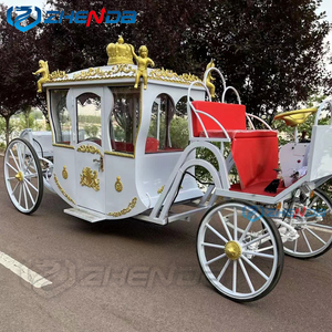 Chariot de tourisme royal en forme de citrouille à 4 roues de haute qualité, tiré par des chevaux - Product Image 2