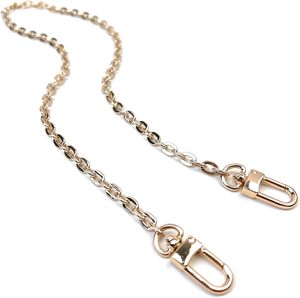 Chaîne de sac à main plate ovale en métal doré clair Versakits avec fermoirs mousquetons, poignée de remplacement en chaîne pour sacs à main et pochettes - Product Image 1