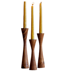 Pilar portavelas de madera decoración del hogar regalos de arte más nuevo estilo Festival de Navidad candelabros de madera decorativos - Product Image 3