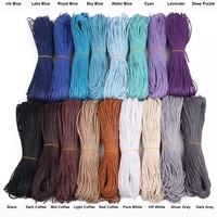 Cordon en coton ciré 1mm 2mm en vrac, multicolore, pour la fabrication de bracelets, colliers, macramé, DIY, OEM, vêtements, chaussures, sacs