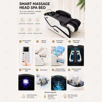 Table de massage professionnelle avec lavabo incurvé et dossier réglable, idéale pour les spas, les hôtels et les salons de beauté