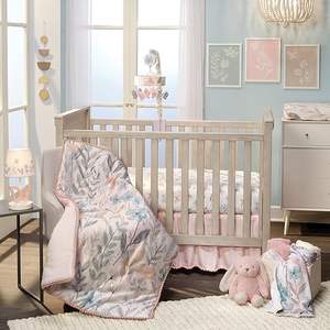 <strong>Baby</strong> Blooms 3-Piece Pink Floral/Butterfly <strong>Baby</strong> Crib <strong>Bedding</strong> <strong>Set</strong> - Product Image 2