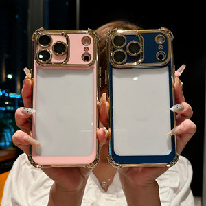 Popular 2026 marco galvanizado silicona TPU <span class=keywords><strong>funda</strong></span> de teléfono <span class=keywords><strong>transparente</strong></span> para <span class=keywords><strong>iPhone</strong></span> 17 Pro Max 17 Air 16 15 14 13 <span class=keywords><strong>12</strong></span> - Product Image 3
