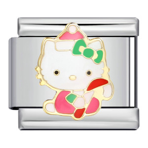 Bracelet modulaire italien en acier inoxydable avec breloques Hello Kitty, ensemble de bijoux DIY, cadeau pour femmes, hommes, unisexe, motif de dessin animé - Product Image 3