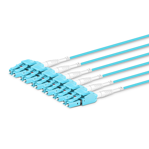 Câble de dérivation 6/8/12 cœurs multimode OM3/OM4 MPO-LC MPO/MTP vers LC, cordon de brassage en fibre optique - Product Image 5