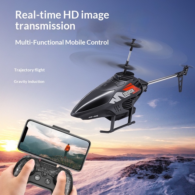 4DRC M6 4K Aerial Photography 3.5-Channel Aerial Drone Obstacle Avoidance Remote-Controlled Helicopter for Kids Rechargeable Toy