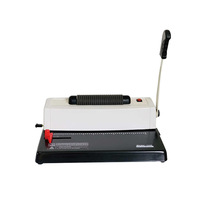 C348 Machine à relier électrique simple bobine Notebook Reçu Perforateur Comptabilité financière Bureau Fil Machine à relier