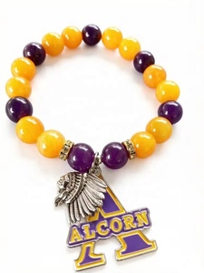 Pulsera con abalorios <span class=keywords><strong>de</strong></span> la universidad HBCU ASU Braves <span class=keywords><strong>de</strong></span> Alcorn State, pulsera con abalorios <span class=keywords><strong>de</strong></span> la universidad JSU <span class=keywords><strong>de</strong></span> Mississippi Valley State, pulsera con abalorios <span class=keywords><strong>de</strong></span> la universidad SU Tiger. - Product Image 1