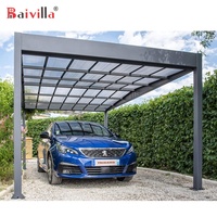 Abri de voiture extérieur en aluminium au design moderne personnalisé, auvent métallique, abri de jardin, abri de stationnement, abri de pluie, fabricant OEM