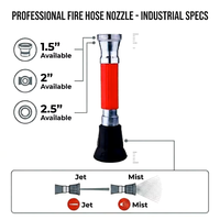 Lance d'incendie professionnelle robuste DN65 2,5'' en cuivre/aluminium, pistolet à jet pour systèmes d'extinction d'incendie 6-12 bars