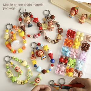 Juego de cadena para teléfono móvil, combinación de grano adorable, <span class=keywords><strong>cuentas</strong></span> de pintura acrílica sueltas, mezcla de colores, accesorios DIY, marca FY, hecho en China - Product Image 3