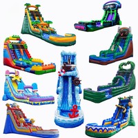 Toboggan gonflable orange de 20 pieds, qualité commerciale EN14960, à une voie, personnalisable, ODM, pour enfants