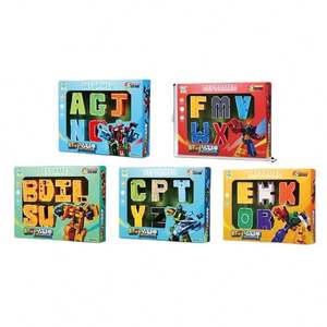 DMG araya robotlar dönüşüm yapı taşları aksiyon figürü araba modeli deforme numarası mektuplar alfabe matematik eğitici oyuncaklar - Product Image 5