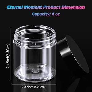 BOCA ANCHA A PRUEBA DE FUGAS 4oz 6oz 8oz 10oz 16oz PET Contenedores de almacenamiento de plástico con tapas - Product Image 2