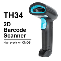 Escáner de Código de Barras Inalámbrico 1D 2D QR, Lector de Códigos de Barras CMOS Portátil, Económico, de Fábrica, Marca Effon TH34, OEM