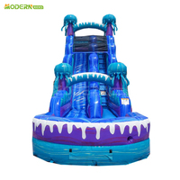 Toboggan gonflable commercial en PVC pour enfants, château gonflable, piscine à eau, parc gonflable