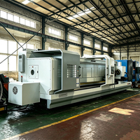 Tour CNC horizontal Fanuc CWK61125 robuste, à banc plat, diamètre de tournage 1250 mm, pour métaux de grande taille