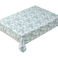 Nappe en PVC de style européen classique, motif de feuilles élégantes, imperméable, anti-taches, housse de table en plastique