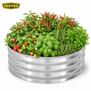 Flat Pack Round Garden Bed Supplier Galvanised Steel Growing Vessel Community Allotment Landscape Project Spec for Australia - Product Image 1