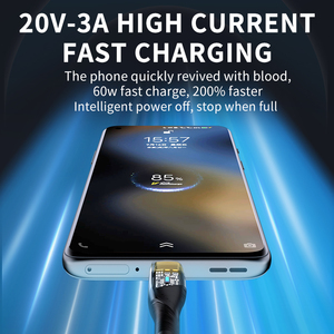 60W cáp chất lượng cao 1m 1.5m 2m loại C-Loại C Cáp dữ liệu chuyển nhanh sạc cho điện thoại Samsung - Product Image 3