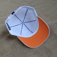 Topi Golf 6 Panel Nylon Cepat Kering dengan Logo Patch Custom, Lubang Laser Perforasi, Snapback Baseball untuk Pria, Laris Manis