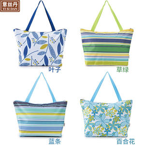 Bolso de mano portátil Yi Si Dan, gran capacidad, tela Oxford, cierre de cremallera, bolso de compras para mujer, para supermercado, picnic, almacenamiento - Product Image 4