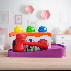 Juguete Educativo de Plástico para Niños, Plataforma de Apilamiento de Bolas de Colores con Martillo, 12M+, Montessori, en Oferta - Product Image 2