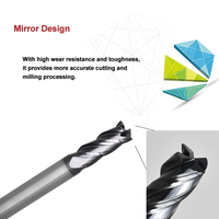 Warrior's Bit 12mm CNC fraise en bout carbure monobloc métal dur 4 bords revêtement plat carré fraise en bout pour métal OEM personnalisable