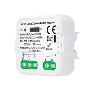 TUYA 1 Gang Smart Remote Control Switch Zigbee Interrupter Neutral Cable Custom Smart 220V With Alexa