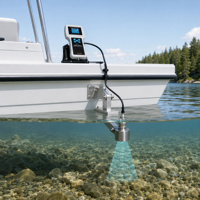 Sondeur portable Pokcenser PWL-UH100 4-20mA RS485, monté sur bateau, en acier inoxydable, IP68, capteur de profondeur pour la topographie fluviale