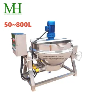 50 đến 800 lít khí sưởi ấm điện trọng Ấm đun nước nấu ăn đôi hơi trọng ấm đun nước công nghiệp nấu ăn nồi