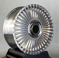 Jantes monobloc forgées 17-26 pouces, à rayons chromés polis, en alliage, 5x112 5x120 5x114.3 pour Mercedes Maybach Rolls Royce BMW Audi