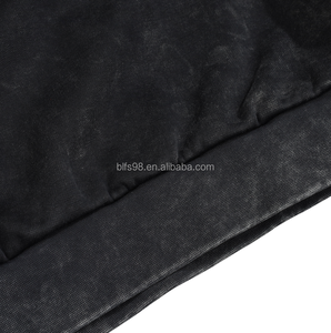 Sweat à capuche personnalisé pour homme, couleur unie, logo sur le devant, style décontracté, automne, noir, blanc, bleu, molleton de coton, coupe classique - Product Image 5