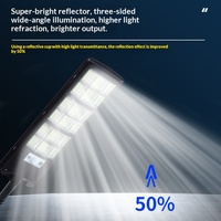 Lampadaire Solaire Tout-en-un Bestseller E-commerce Transfrontalier, Éclairage Grand Angle sur Trois Côtés pour Usage Extérieur et Domestique (Jardins/Cour)
