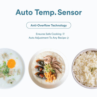 Cuiseur à riz IH 3L 1200W avec cuve intérieure en acier inoxydable 304 antiadhésive, maintien au chaud 24h, panneau tactile IMD, cuisson rapide du riz, soupes, ragoûts et cuisson vapeur