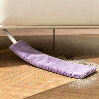 Balai à poussière extensible sous le lit avec tampon en microfibre électrostatique de 27 cm, outil de nettoyage télescopique pour les fentes et les meubles bas