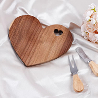 Feestfavoren Hartvormig Mini Houten Kaasplank Set met Kaasmessen Charcuterieplank voor Bruiloft Valentijnsdag