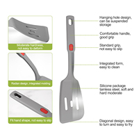 Ustensiles de cuisine antiadhésifs Turner Fente Flipper Ustensiles de cuisine Sans Bpa Silicone Cuisine Spatule Ensemble pour Oeuf Poisson Pancake