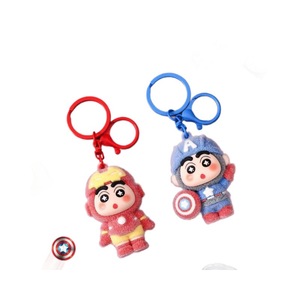 Porte-clés en peluche Super Héros Shin, fausse fourrure douce, dessin animé, avec mousqueton - Product Image 5