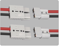 Connecteur de batterie étanche TCEA 120A 600V IP66, prise d'alimentation mâle/femelle 2P, câble 6AWG, charge solaire EV, boîtier en cuivre PC