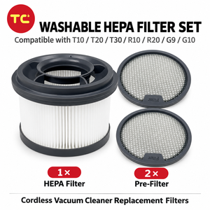 Ensemble de filtres HEPA lavables et pré-filtres compatibles avec les aspirateurs sans fil <span class=keywords><strong>Dreame</strong></span> T10 <span class=keywords><strong>T20</strong></span> T30 R10 R20 <span class=keywords><strong>Xiaomi</strong></span> G9 G10 - Product Image 4