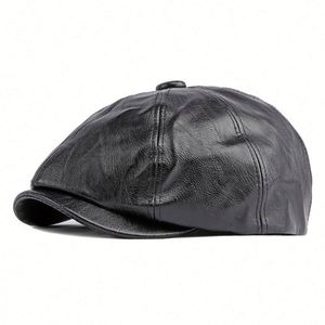 Casquette Gavroche Classique Britannique pour Homme, Casquette de Golf Vintage en Cuir PU, Casquette à Visière pour la Conduite, Vente en Gros - Product Image 5