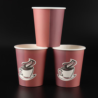 Gobelets en papier kraft en vrac jetables personnalisés Gobelets en papier artisanal noirs à paroi unique pour boissons chaudes et soupes pour boissons gazeuses