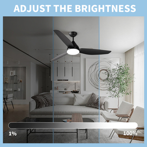 Hiện Đại Điện Điều Khiển Từ Xa Quạt Trần Tiếng Ồn Thấp ABS Lưỡi Đen DC Động Cơ Cho Ngoài Trời Sử Dụng Phòng Khách Sạn Làm Bằng Nhựa - Product Image 5