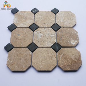 Octagonal Lime Stone <strong>Tile</strong> Vintage Style Octagonal Travertine Mosaic <strong>Tile</strong> for <strong>B</strong>&amp;<strong>B</strong> Hotel Lobby Corridor Addresses - Product Image 1