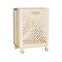 Panier de rangement pliable rectangulaire de haute qualité en plastique écologique, panier à linge multifonction en PP pour la maison