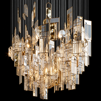 Lustre en cristal style Baccarat, grand modèle de luxe sur mesure pour villa, escalier, hall d'hôtel, projet d'ingénierie