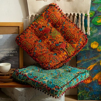 Coussin carré de couleur unie simple de style marocain tatami futon coussin de culte rond chaise de salle à manger peut être attachée avec une chaise