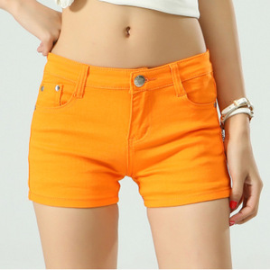 Pantaloncini in Denim di cotone <span class=keywords><strong>Shot</strong></span> in Denim di alta qualità da donna in tinta unita alla moda estiva di alta qualità - Product Image 4